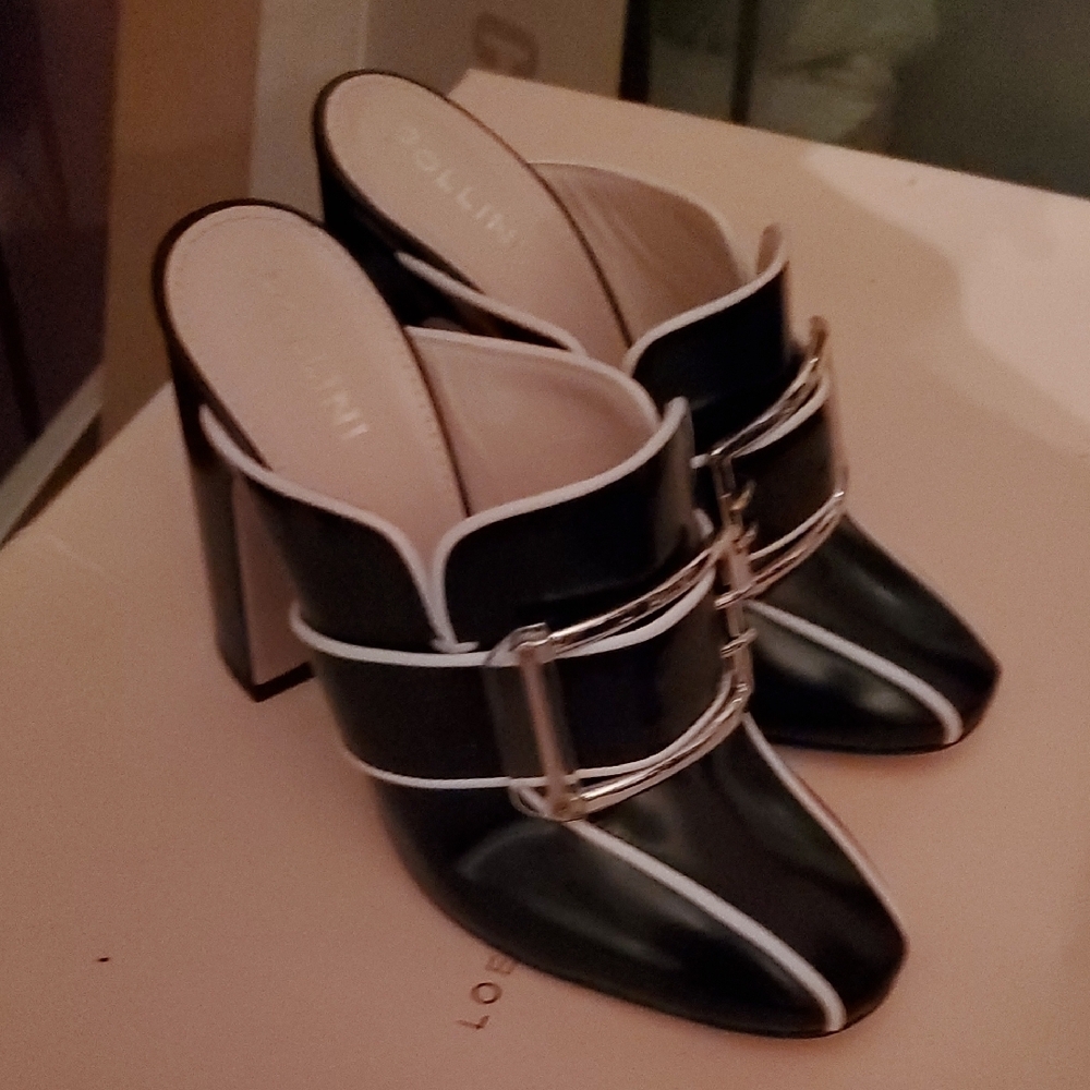 Pollini Black and White Women's Heels